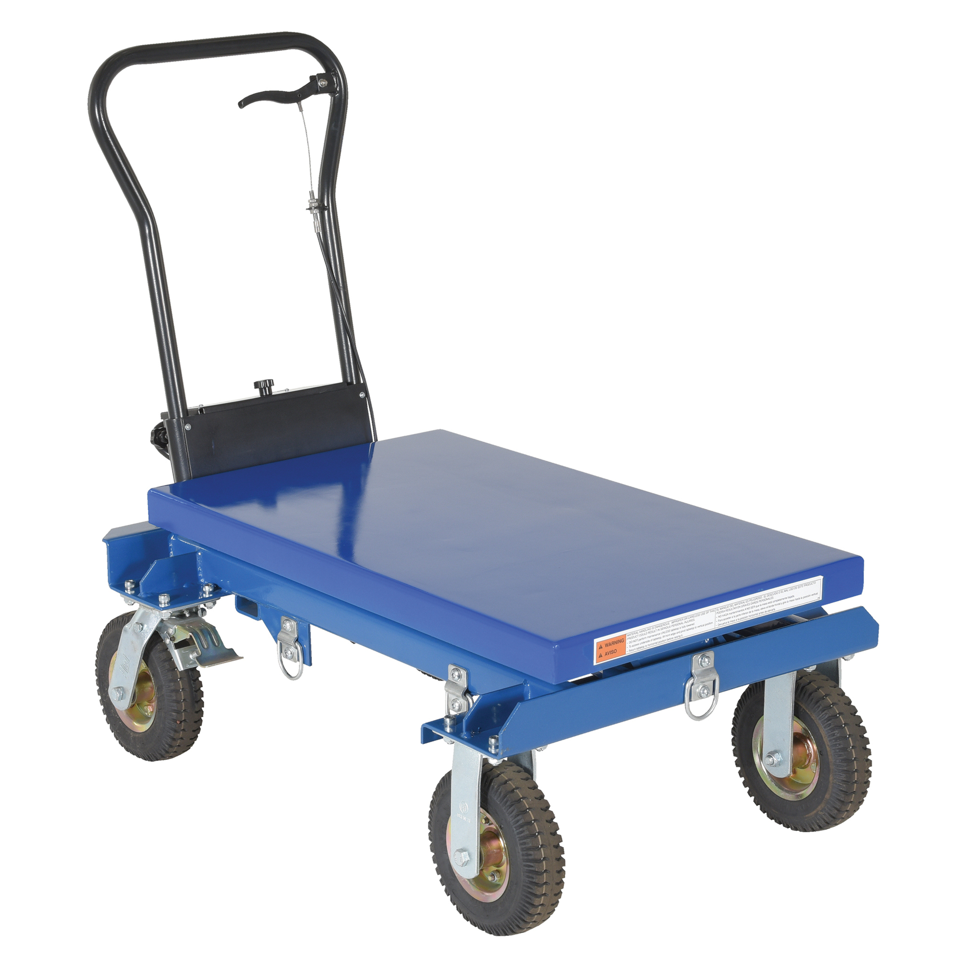 Vestil Rough Terrain Elevating Cart - 600-Lb. Capacity, 16.125in. to 40in. Height, Pneumatic Tires, Model# CART-PN-600